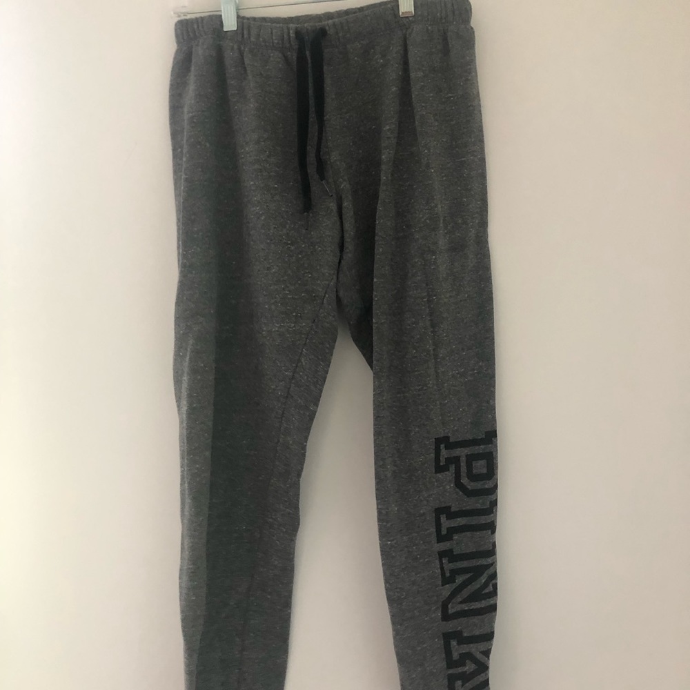 PINK grey joggers